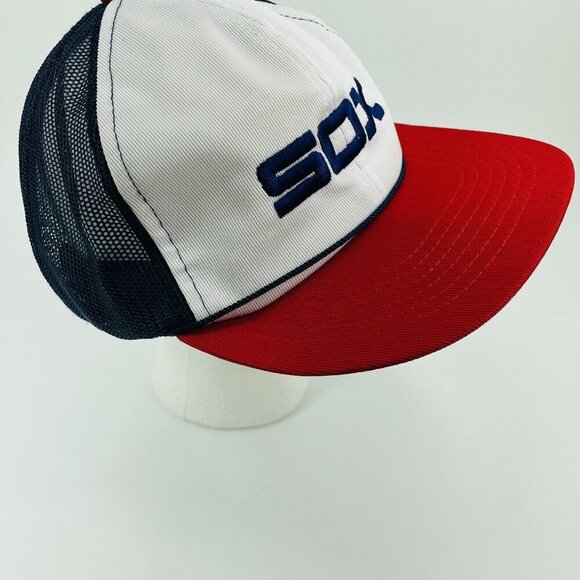 Vintage 90s Chicago White Sox American Needle Plain Logo Snapback Hat Cap (HT4) - Picture 6 of 8